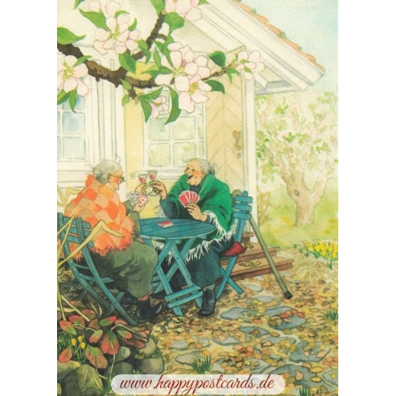 04 - Frauen beim Kartenspielen - Postkarte