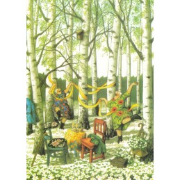 36 - Frauen im Birkenwald - Löök Postkarte