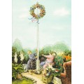 46 - Frauen mit Blumenkranz - Löök Postkarte