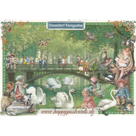 Düsseldorf Königsallee - Tausendschön - Postkarte