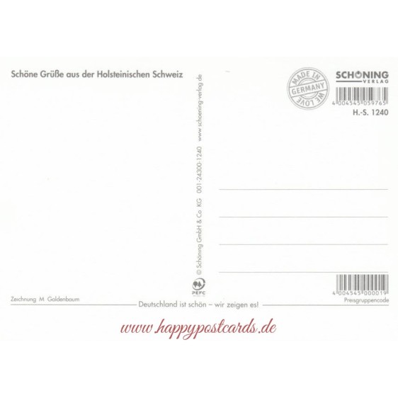 Holsteinische Schweiz - Map - Postcard
