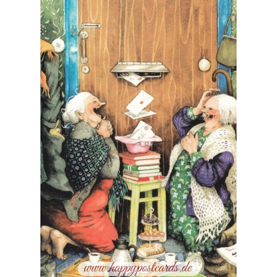 23 - Frauen vor dem Briefkasten
