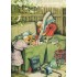 12 - Old Ladies at the Garbage Container - Postcard
