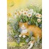 113 - Cat in Flowers - Postcard