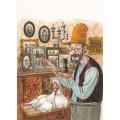 Findus mit Familienporträts - Pettersson Postkarte