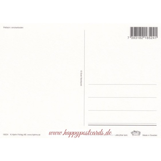 Pettersson in der Werkstatt - Pettersson Postkarte