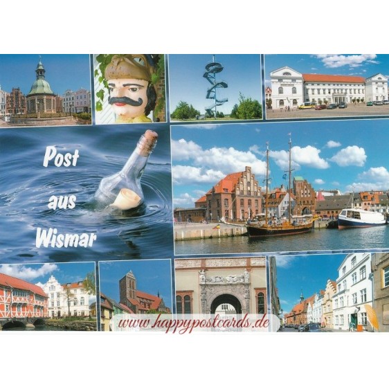 Mail from Wismar - Viewcard