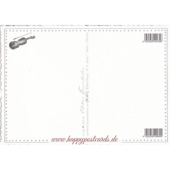 Mozart - Tausendschön - Postcard