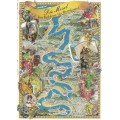 Mosel Map - Tausendschön - Postcard