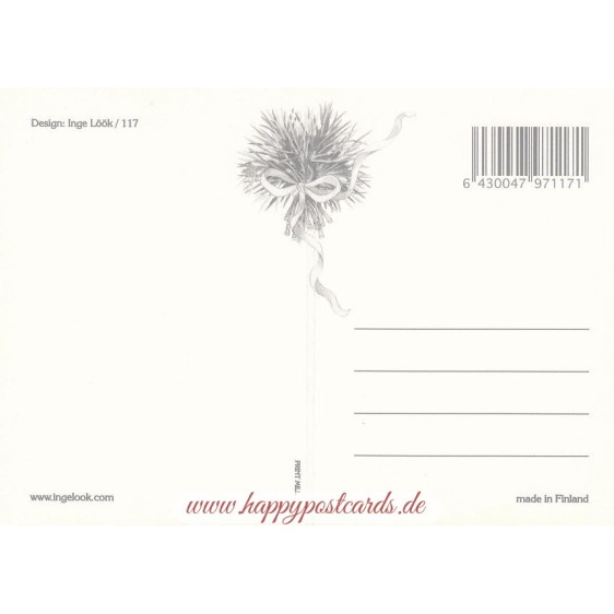 117 - Hedgehog and grape hyacinth - Postcard