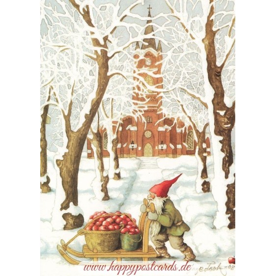 210 - Dwarf with Sledge - Postcard