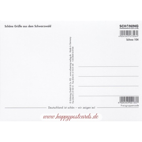 3D Black Forest with cake - 3D Postcard