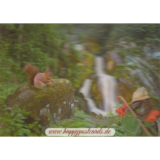 3D Schwarzwald mit Eichhörnchen - 3D Postkarte