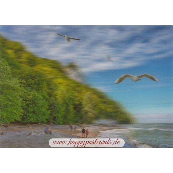 3D Rügen - Königsstuhl - 3D Postkarte