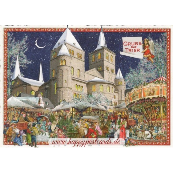 Greetings from Trier - Christmasmarket - Tausendschön - Postcard