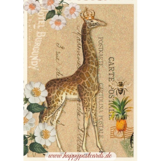Giraffe - Tausendschön - Postkarte
