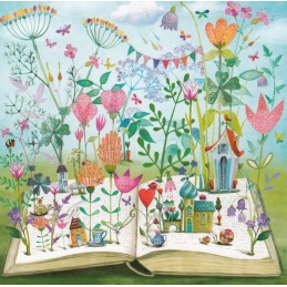 Book with Flowers - Mila Marquis Postcard