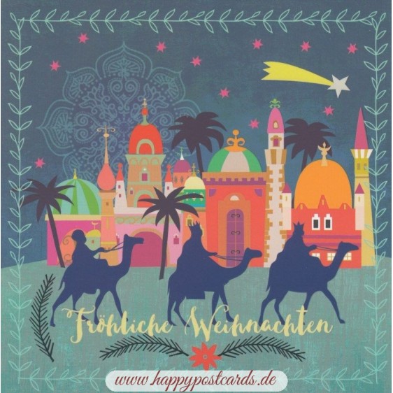 Fröhliche Weihnachten Orient - Christmas Postcard