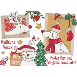 Frohes Fest - Tiere- Carola Pabst Postkarte