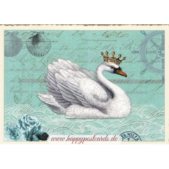 Schwan - Tausendschön - Postkarte
