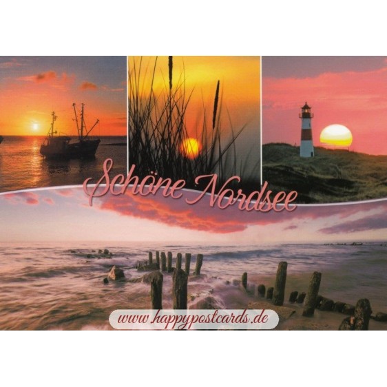 Schöne Nordsee - Ansichtskarte