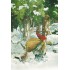 225 - Zwerg mit Vogelfutter im Schnee - Löök Postkarte