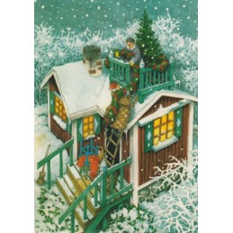 59 - Frauen schmücken ihr Haus - Löök Postkarte