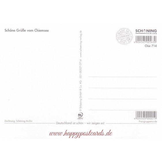 Chiemsee - Map - Postcard