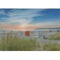 3D Strandkörbe im Sonnenaufgang - 3D Postkarte