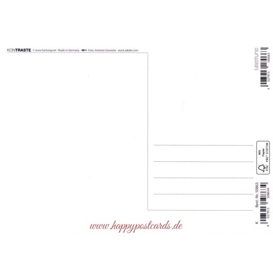Einhorn - Kontraste-Postkarte