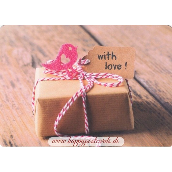 Geschenk with love - Medley-Postkarte