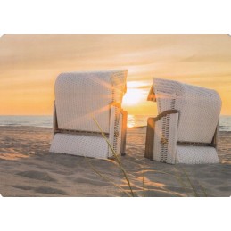 Strandkörbe am Strand - Medley-Postkarte