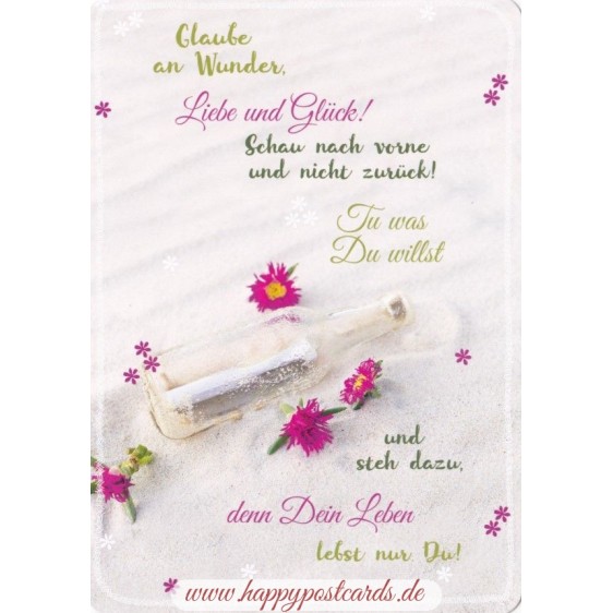 Glaube an Wunder - in touch - Spruchkarte
