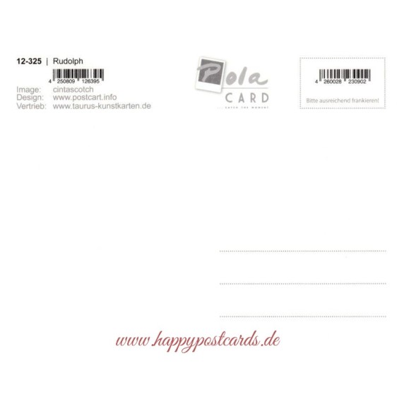 Rudolph - Weihnachtskarte - PolaCard