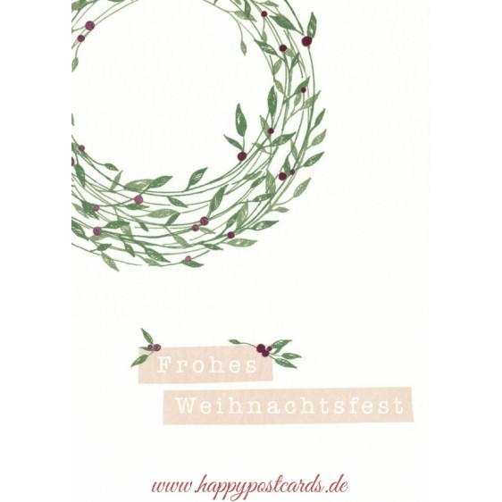 Frohes Weihnachtsfest - Misteln - Weihnachtskarte