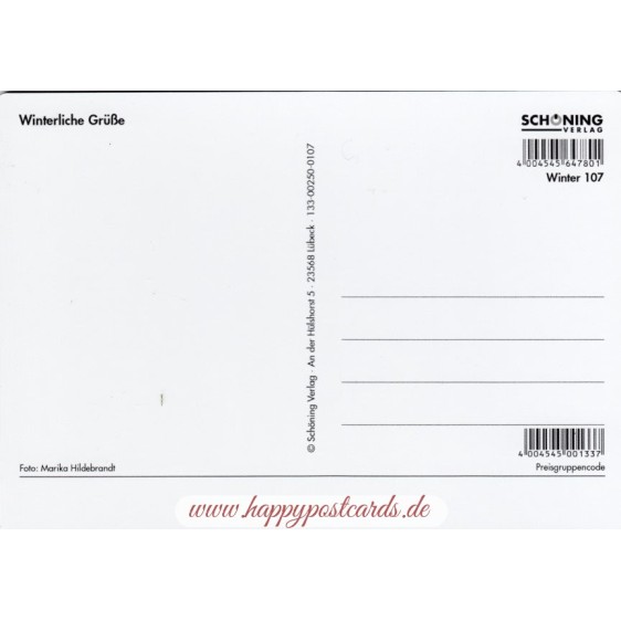 3D Winterliche Grüße - 3D Postkarte