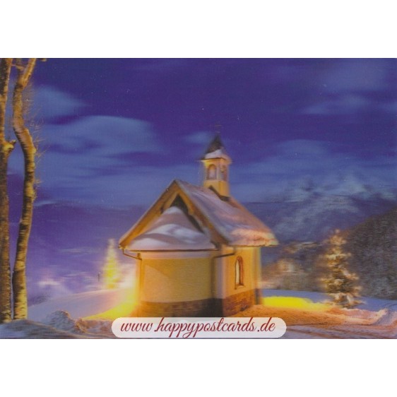 3D Winterliche Grüße - 3D Postkarte