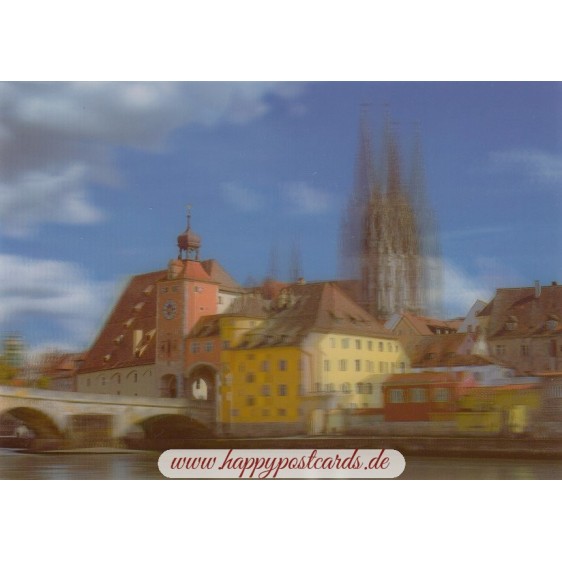 3D Regensburg - 3D Postkarte