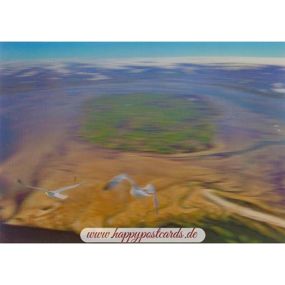 3D Föhr - Luftaufnahme - 3D Postkarte