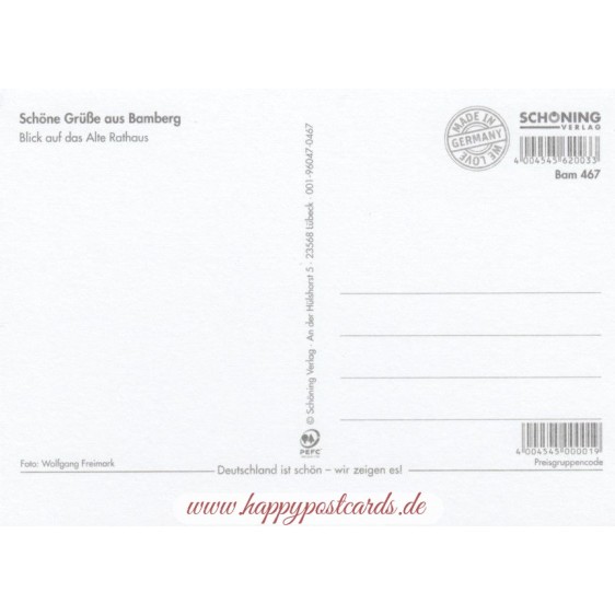 Schönes Bamberg - Rathaus - Ansichtskarte