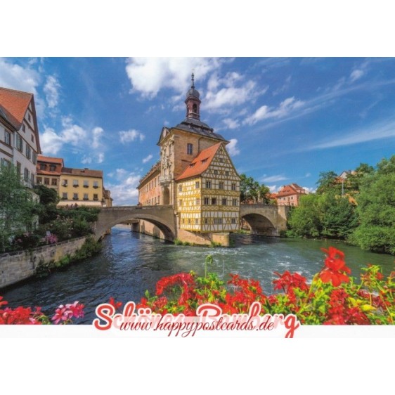 Beautiful Bamberg - Townhall -  Viewcard