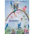 Zum Geburtstag - Woman on Rainbow - Mila Marquis Postcard