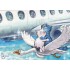 Im siebten Himmel - Blaue Katzen - Postkarte
