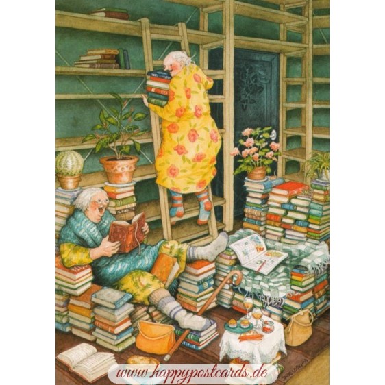 66 - Frauen lesen Bücher - Löök Postkarte