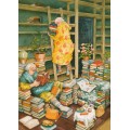 66 - Old Ladies reading Books - Postcard