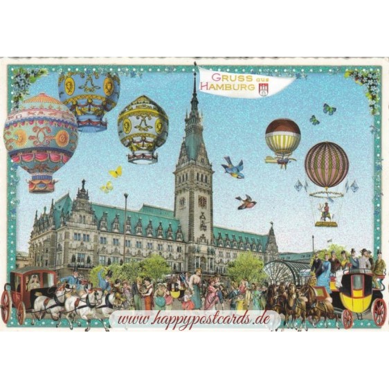 Hamburg - Rathaus - Tausendschön - Postkarte