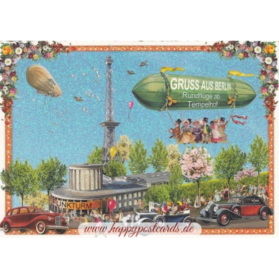 Berlin - Funkturm - Tausendschön - Postkarte