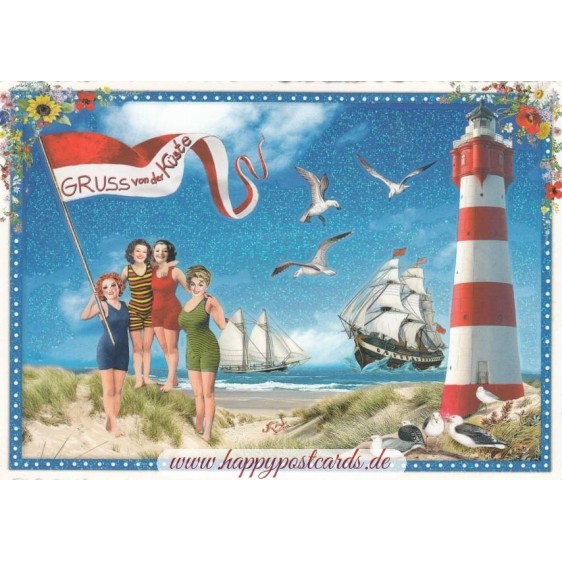 Gruss von der Kueste - Tausendschön - Postcard