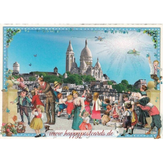 Paris Blick auf Sacré Coeur - Tausendschön - Postkarte