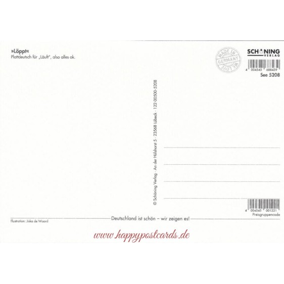 Löppt - de Waard postcard